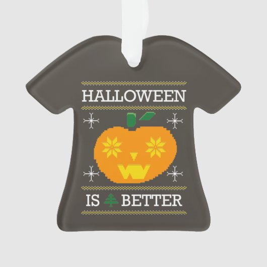 Gepersonaliseerde "Halloween is better", Ugandeker Ornament (voorkant)