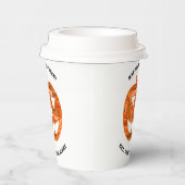 Gepersonaliseerde Halloween Jack-o'-Lantern Word C Papieren Bekers (Rechts)