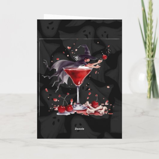 Gepersonaliseerde Halloween Kaart – Spooky & Witch (Achterkant)