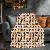 Gepersonaliseerde Halloween Kattendeken – Schattig Fleece Deken