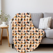 Gepersonaliseerde Halloween Kattendeken – Schattig Sherpa Deken