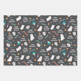 Gepersonaliseerde Halloween Kinder Inpakpapier Vel