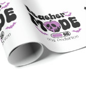 Gepersonaliseerde Halloween leraar "Mode On" & App Cadeaupapier (Rol Hoek)