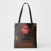 Gepersonaliseerde Halloween met vogelverschrikkers Tote Bag (Voorkant)