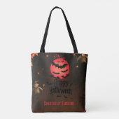 Gepersonaliseerde Halloween met vogelverschrikkers Tote Bag (Achterkant)