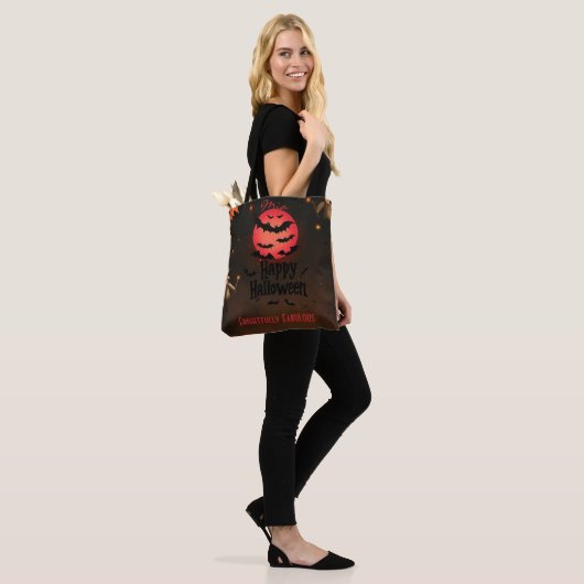 Gepersonaliseerde Halloween met vogelverschrikkers Tote Bag (Op model)