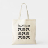 Gepersonaliseerde Halloween Monochrome Tote Bag (Achterkant)