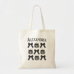 Gepersonaliseerde Halloween Monochrome Tote Bag