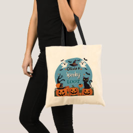 Gepersonaliseerde Halloween - Olivia's Spooky Loot Tote Bag