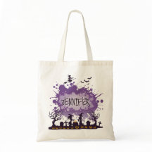 Gepersonaliseerde Halloween Paarse Naam Heks Grave