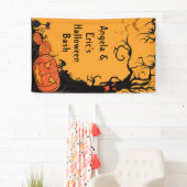 Gepersonaliseerde Halloween Party Banner (Insitu)