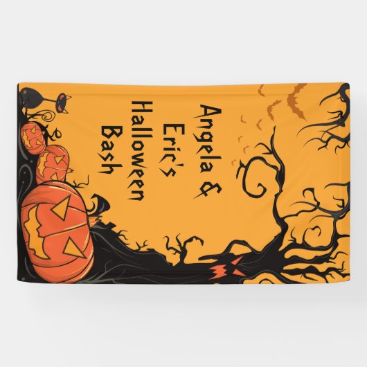 Gepersonaliseerde Halloween Party Banner (Horizontaal)
