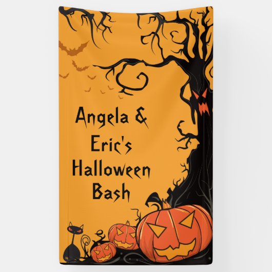 Gepersonaliseerde Halloween Party Banner (Verticaal)