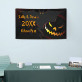 Gepersonaliseerde Halloween Party Banner Bat Lante (Beurs)