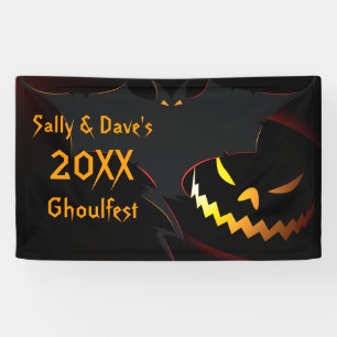 Gepersonaliseerde Halloween Party Banner Bat Lante