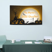 Gepersonaliseerde Halloween Party Banner Cat Pumpk (Beurs)