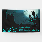 Gepersonaliseerde Halloween Party Banner Haunted H (Horizontaal)
