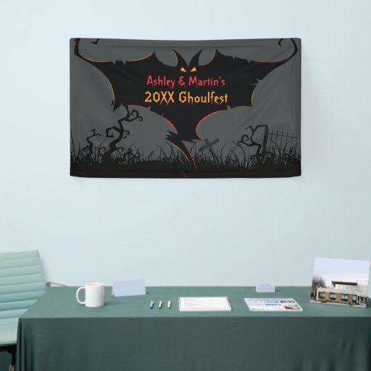 Gepersonaliseerde Halloween Party Banner Scary (Beurs)