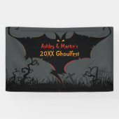 Gepersonaliseerde Halloween Party Banner Scary (Horizontaal)