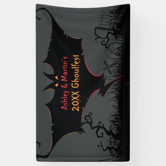 Gepersonaliseerde Halloween Party Banner Scary (Verticaal)
