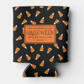 Gepersonaliseerde Halloween Party Candy Corn Blikjeskoeler (Voorkant)