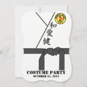 Gepersonaliseerde halloween Party Karate Costume Kaart (Achterkant)
