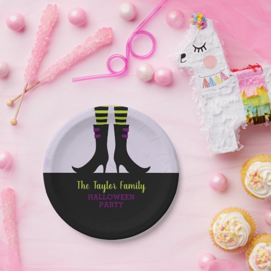 Gepersonaliseerde Halloween Party met Wschopte Wit Papieren Bordje (Feest)