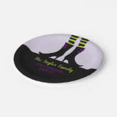 Gepersonaliseerde Halloween Party met Wschopte Wit Papieren Bordje (Gekanteld)