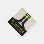 Gepersonaliseerde Halloween Party met Wschopte Wit Servet (Hoek)