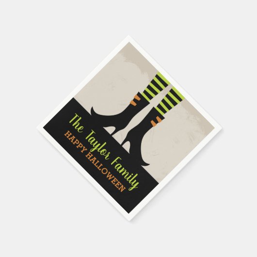 Gepersonaliseerde Halloween Party met Wschopte Wit Servet (Hoek)