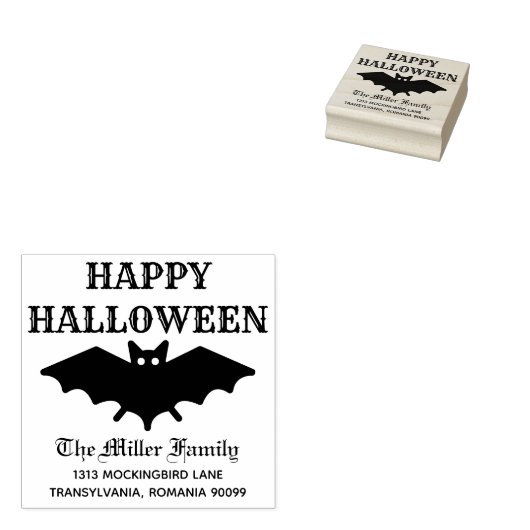 Gepersonaliseerde Halloween Party uitnodigingen Rubberstempel (Gestempeld)