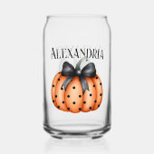 Gepersonaliseerde Halloween pompoen boog Blikvorm Glas (Voorkant)