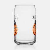 Gepersonaliseerde Halloween pompoen boog Blikvorm Glas (Links)