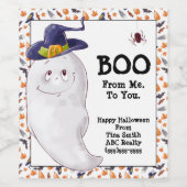 Gepersonaliseerde Halloween Pop door Wijn Etiket (Enkel label)
