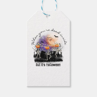 Gepersonaliseerde Halloween Pumpkin Dance Schattig Cadeaulabel