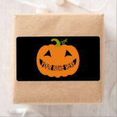 Gepersonaliseerde Halloween Pumpkin Etiket (Insitu)