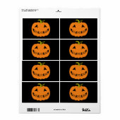 Gepersonaliseerde Halloween Pumpkin Etiket (Full Sheet)