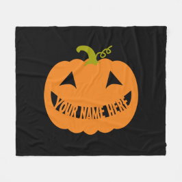 Gepersonaliseerde Halloween Pumpkin Fleece Deken