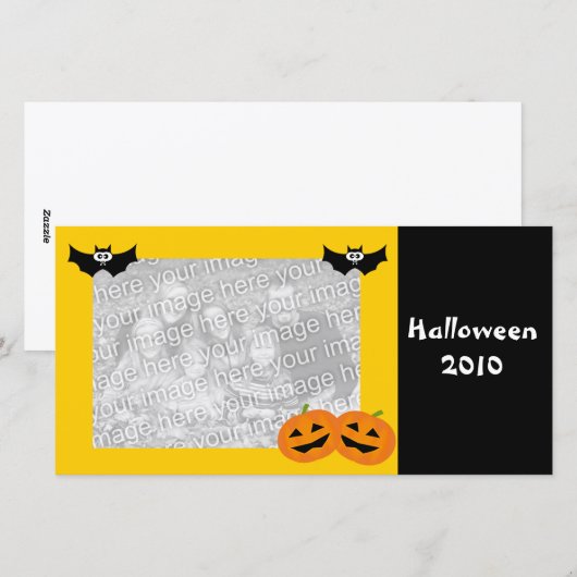 Gepersonaliseerde Halloween Pumpkin-fotokaart Feestdagenkaart (Voorkant / Achterkant)