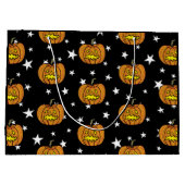Gepersonaliseerde Halloween Pumpkin Groot Cadeauzakje (Achterkant)
