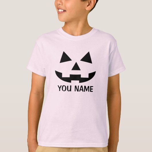 Gepersonaliseerde Halloween Pumpkin Jack o lantaar T-shirt (Voorkant)