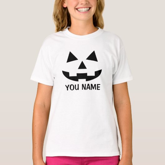 Gepersonaliseerde Halloween Pumpkin Jack o lantaar T-shirt (Voorkant)
