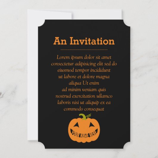 Gepersonaliseerde Halloween Pumpkin Kaart (Voorkant)