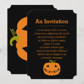 Gepersonaliseerde Halloween Pumpkin Kaart (Voorkant / Achterkant)