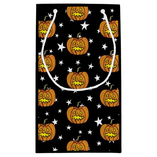 Gepersonaliseerde Halloween Pumpkin Klein Cadeauzakje (Achterkant)