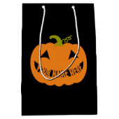 Gepersonaliseerde Halloween Pumpkin Medium Cadeauzakje (Voorkant)