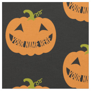 Gepersonaliseerde Halloween Pumpkin Stof