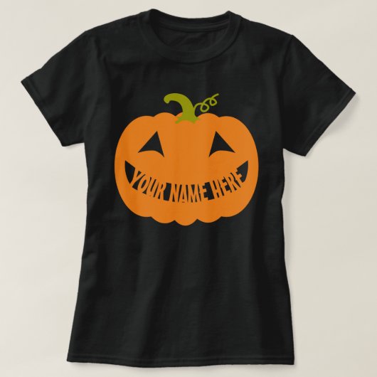 Gepersonaliseerde Halloween Pumpkin T-shirt (Design voorkant)