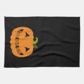 Gepersonaliseerde Halloween Pumpkin Theedoek (Horizontaal)