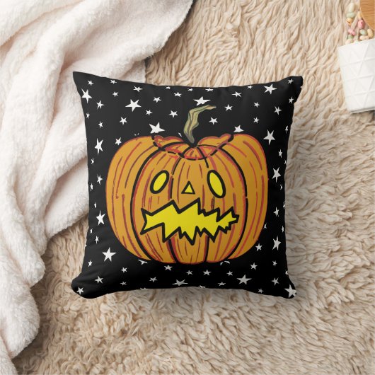 Gepersonaliseerde Halloween Pumpkin Throw Kussen (Deken)
